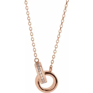 Interlocking Circle Necklace Or Center