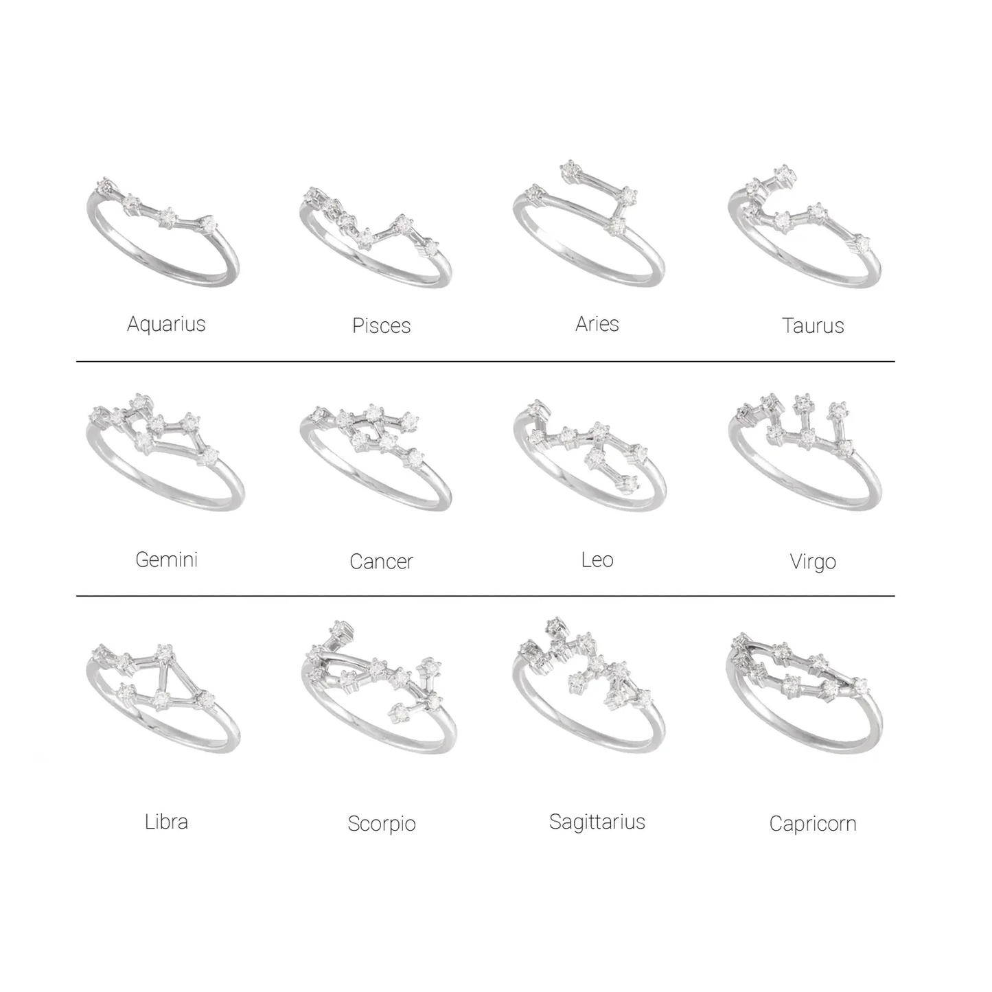 Zodiac Constellation Ring