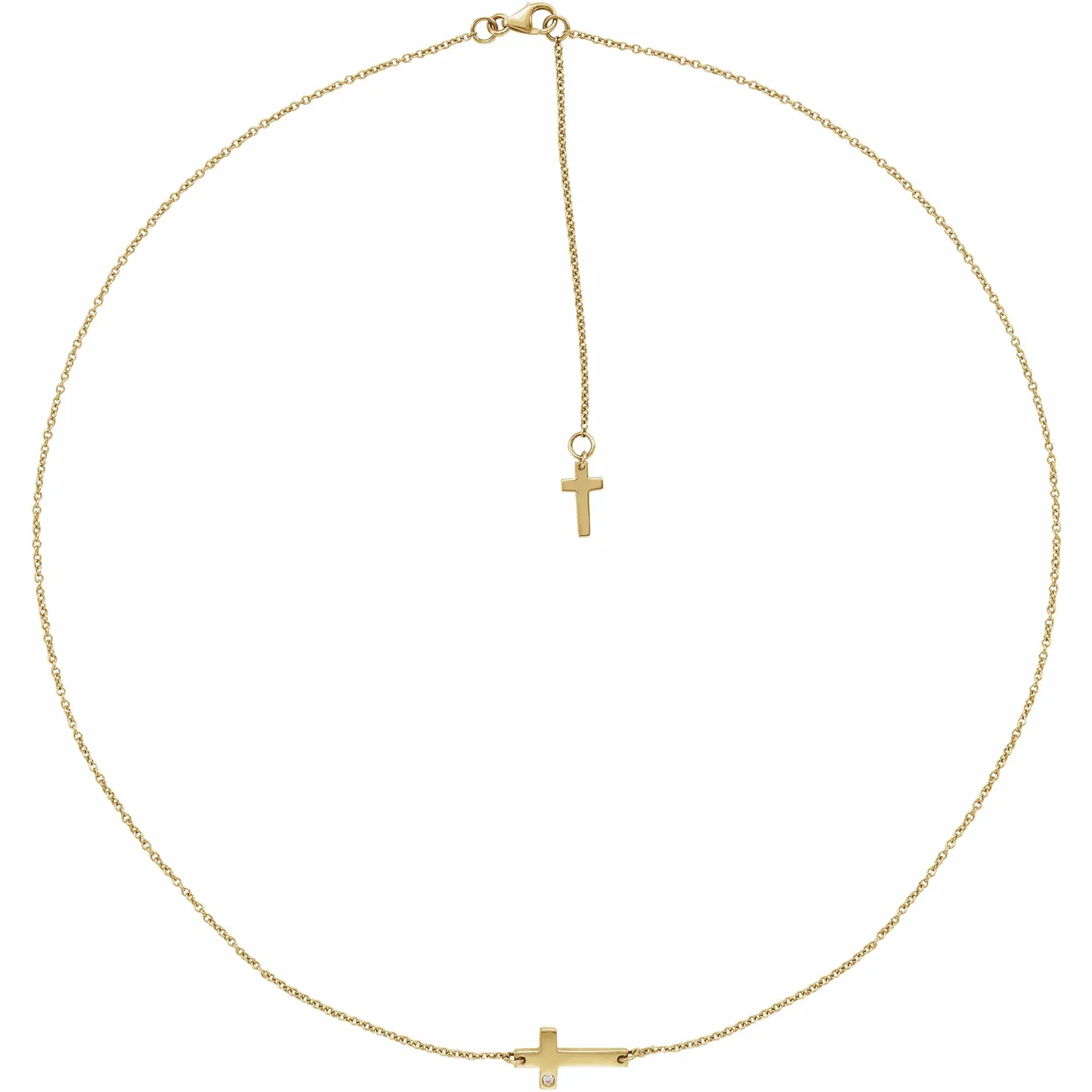 Sideways Cross Necklace